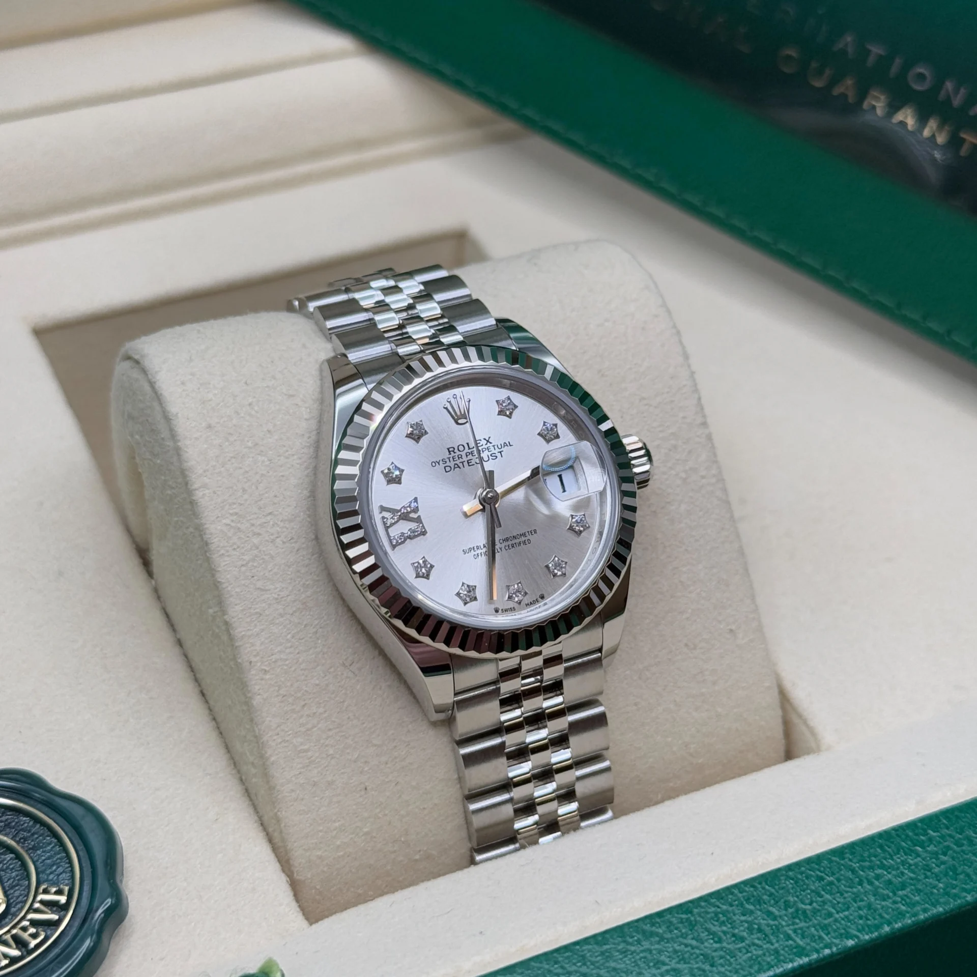 Rolex Lady-Datejust 28mm 279174 Silver Diamond Dial Oyster Bracelet - Image 4