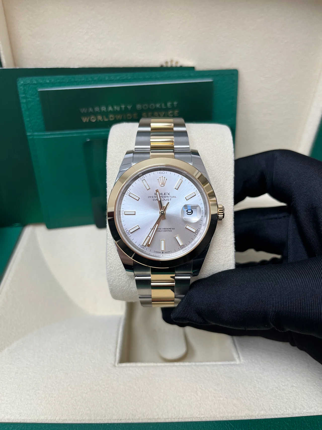 Rolex Datejust 41mm 126303 Silver Index Oyster Steel and Yellow Gold Mens Watch - Image 10
