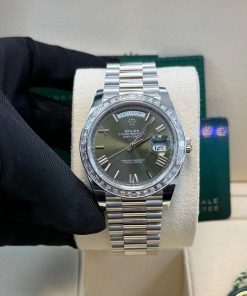 Alternative view of Rolex Day-Date 40mm 228396TBR-0020 Green Roman Dial