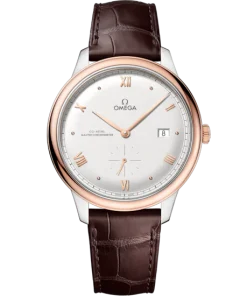 Omega De Ville Prestige 41 mm Silver Dial Stainless Steel and Sedna™ 18k Rose Gold Strap 434.23.41.20.02.001