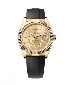 Rolex  Sky-Dweller 42mm 336238-0001 Yellow Gold Champagne Dial Oysterflex