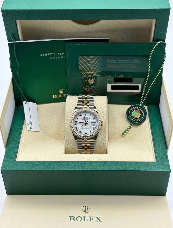 Rolex Datejust 36mm 126283 White Dial Jubilee Bracelet Watch - Image 9