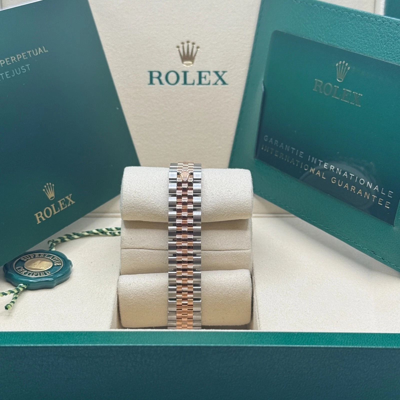Rolex Lady-Datejust 28mm 279381RBR Green Diamond Dial Oyster Bracelet - Image 6