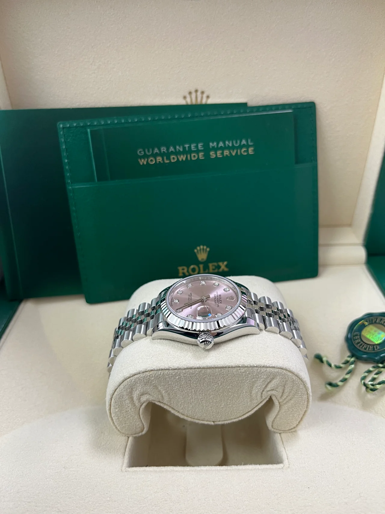 Rolex Lady-Datejust 28mm 279174 Pink Diamond Dial Oyster Bracelet - Image 6