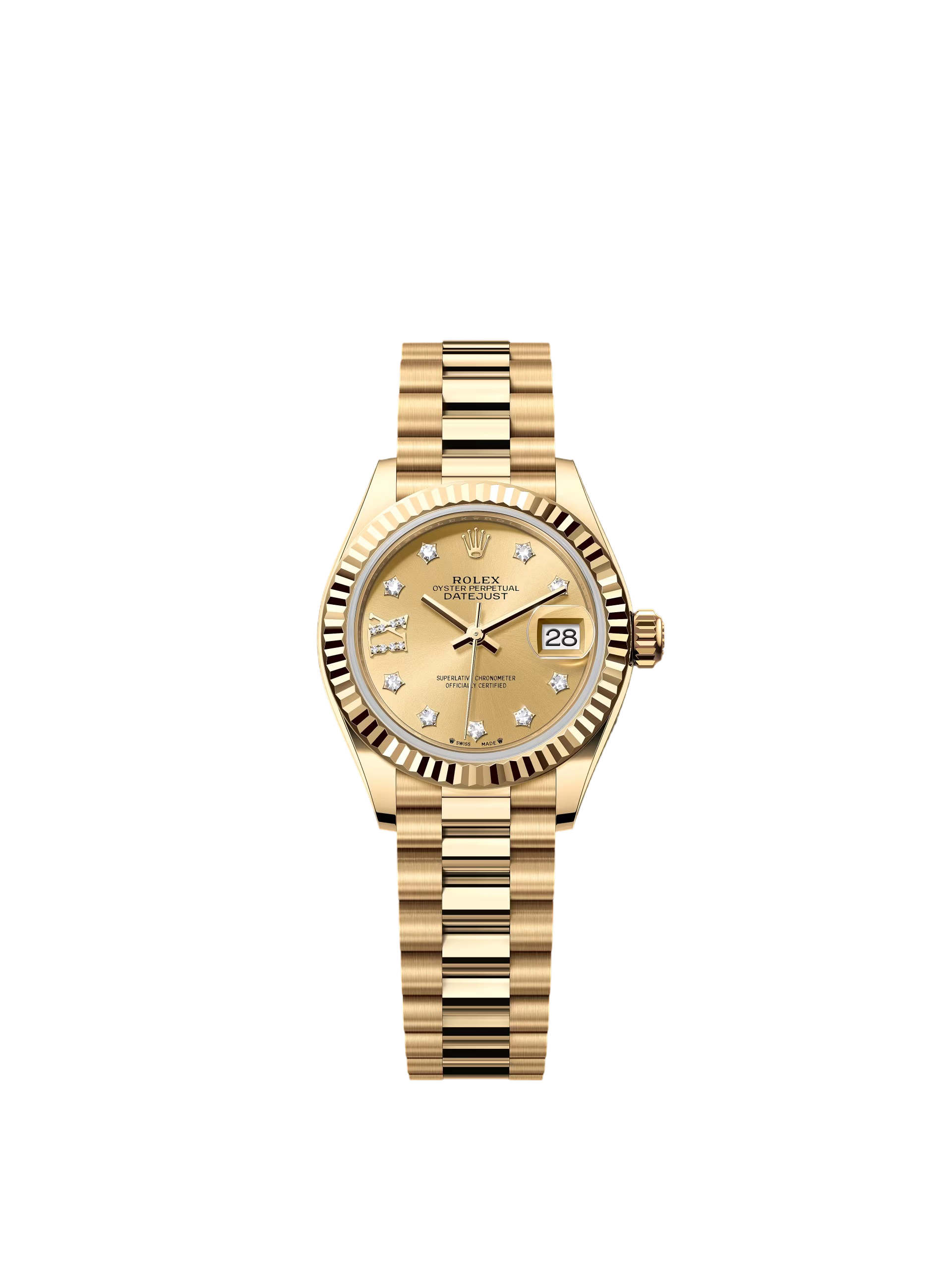 Rolex Lady-Datejust 28mm 279178 Champagne Diamond Dial