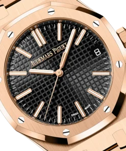 Alternative view of Audemars Piguet ROYAL OAK Pink Gold Black Dial 41mm 15510OR.OO.1320OR.04