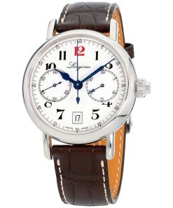 Longines Men's L2.775.4.23.3 Heritage Chronograph Brown Leather Watch