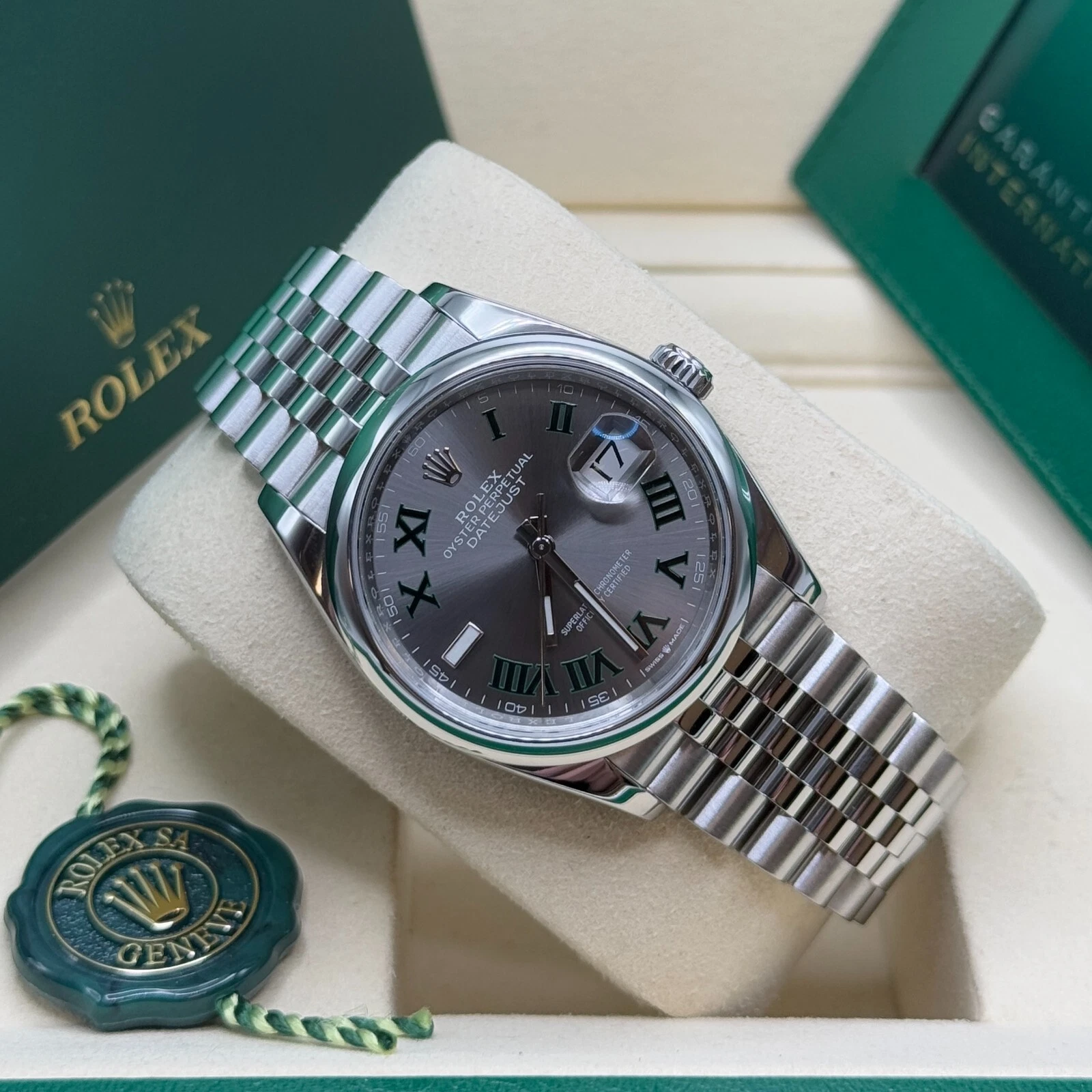 Rolex Datejust 36mm 126200 Oyster Perpetual Wimbledon Dial Jubilee Stainless Steel - Image 5