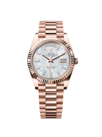 Rolex Day-Date "President" 40mm Everose Gold Mother of Pearl Diamond Baguette Dial - 228235