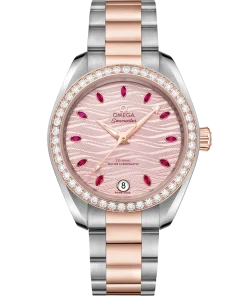 Omega Seamaster Aqua Terra 150M 34 mm Pink Dial with Diamonds Stainless Steel and Sedna™ 18k Rose Gold Bracelet 220.25.34.20.60.001