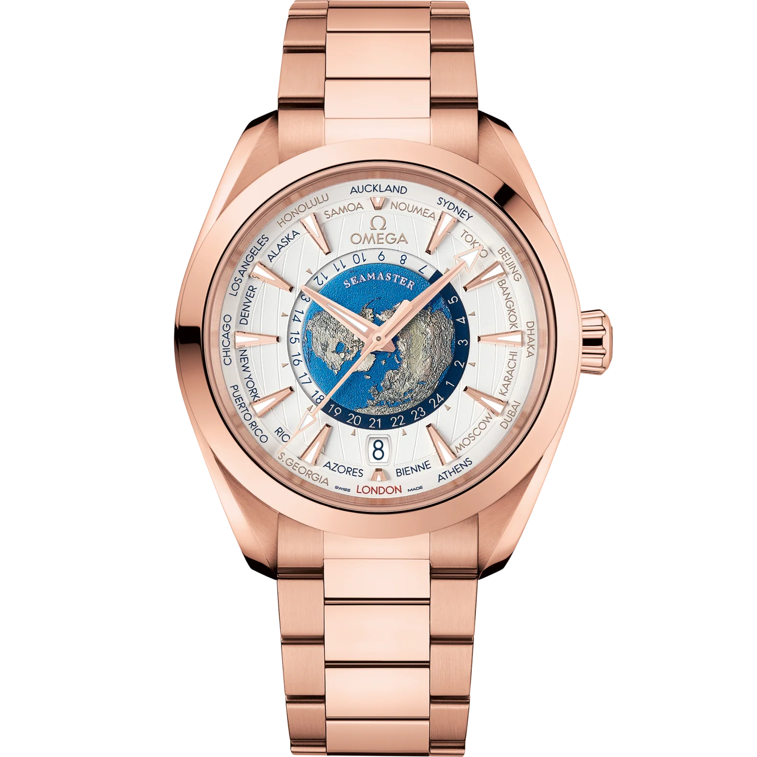 Omega Seamaster Aqua Terra 150M 43mm Silver Dial Sedna™ 18k Rose Gold Bracelet 220.50.43.22.02.001