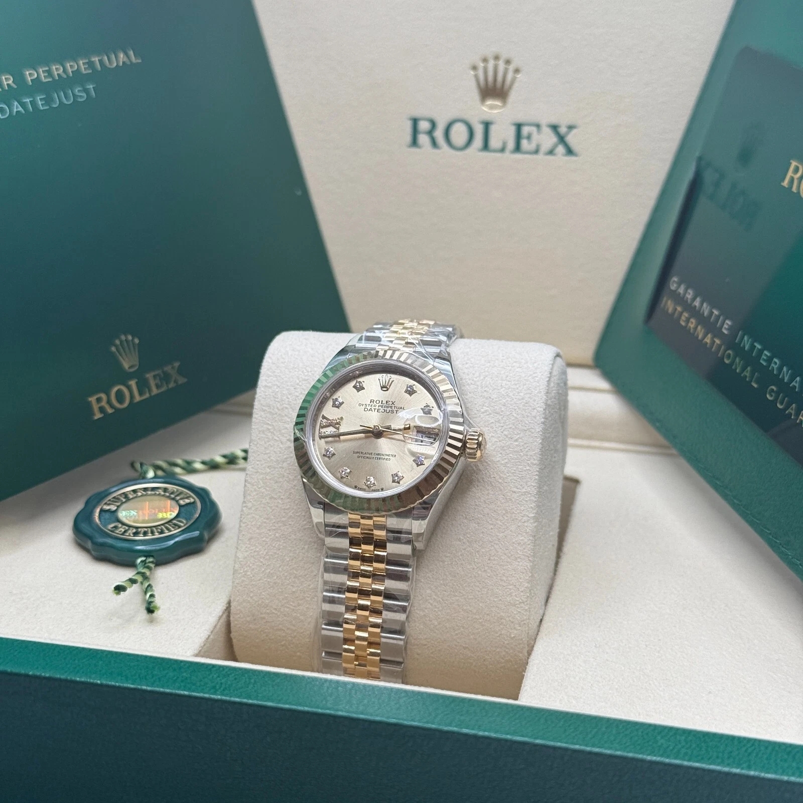 Rolex Lady-Datejust 28mm 279173 Champagne Diamond Dial Oyster Bracelet - Image 5