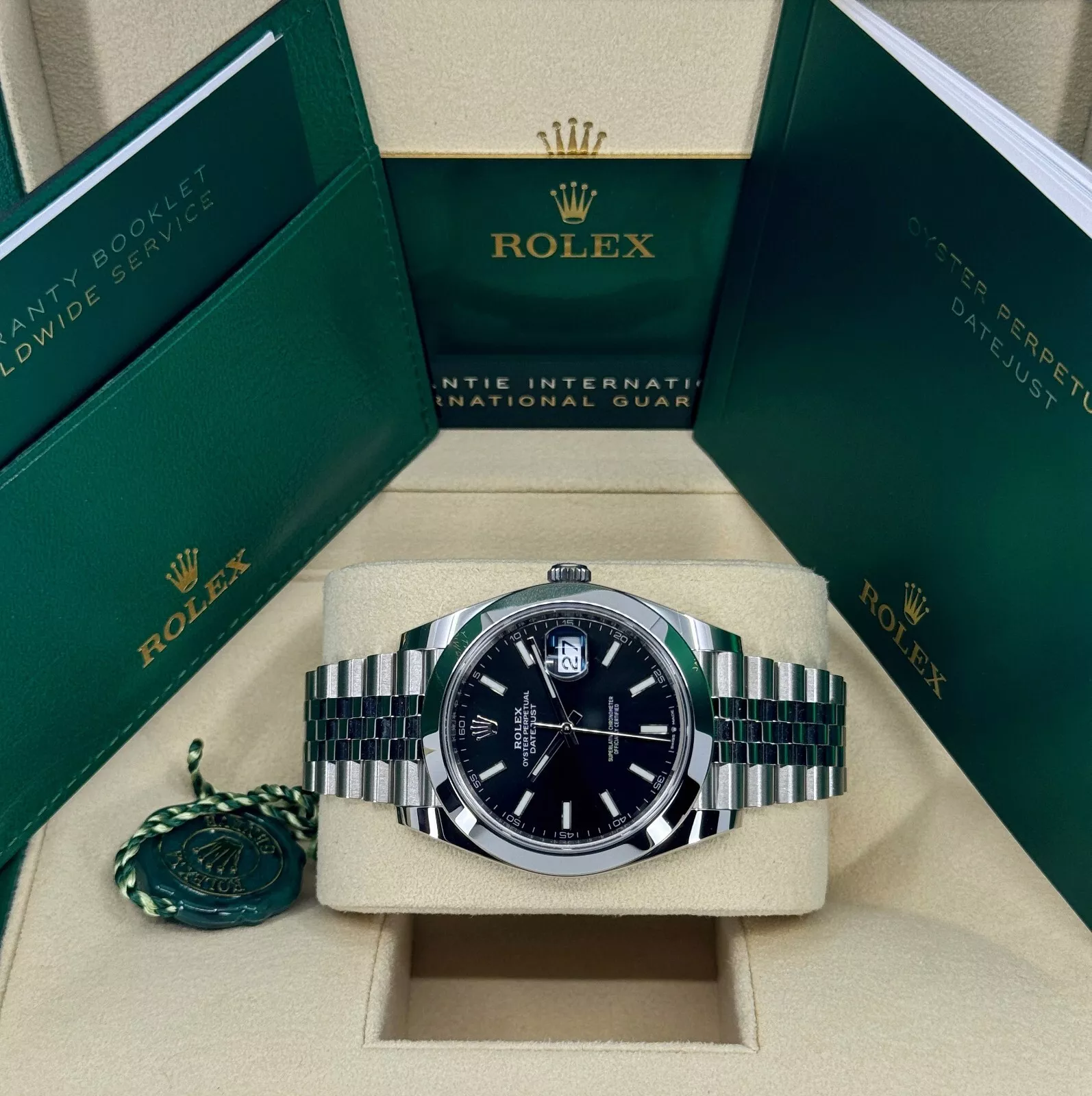 Rolex Datejust 41mm 126300 Black Index Oyster 41mm Stainless Steel Watch - Image 9