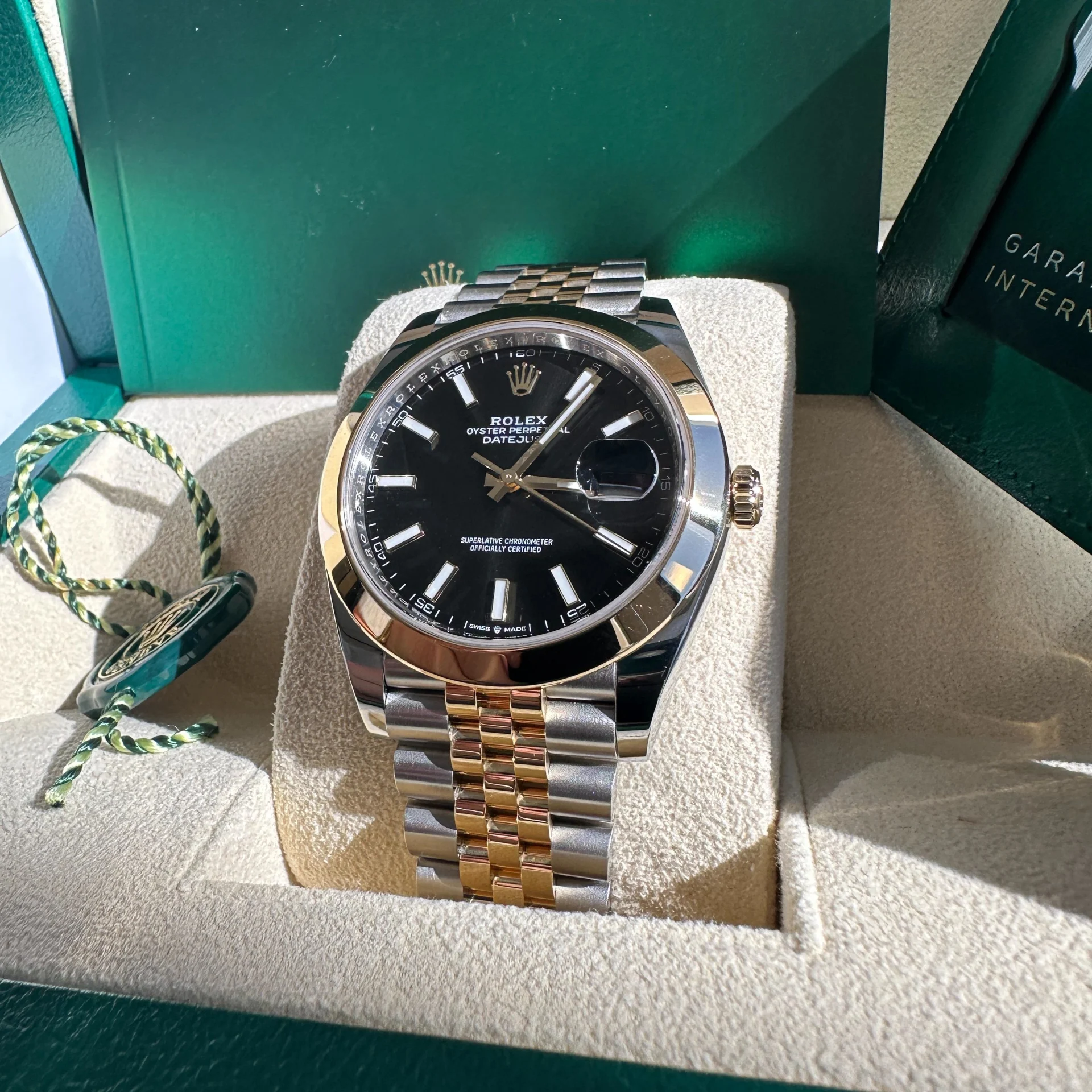 Rolex Datejust 41mm 126303 Black Index Jubilee 41mm Steel and Yellow Gold Mens Watch - Image 5