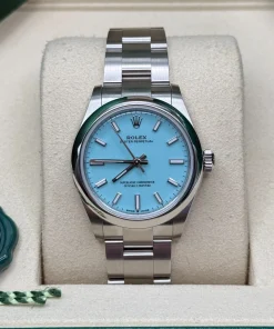 Alternative view of Rolex Oyster Perpetual 31mm 277200-0007 Turquoise Dial Oyster Bracelet Watch