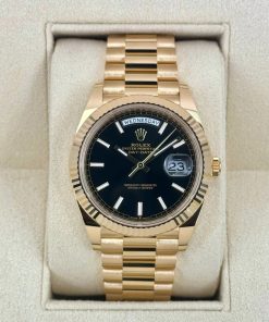 Alternative view of Rolex Day-Date "President" 40mm Yellow Gold Black Index Dial - 228238