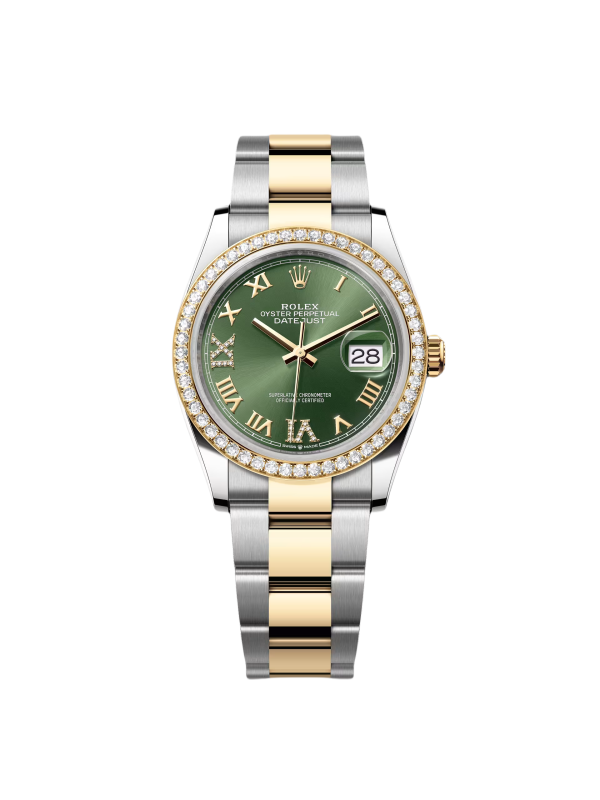 Rolex  Datejust 36mm 126283 Olive Green Dial Jubilee Bracelet Watch