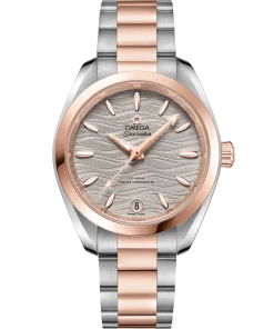 Omega Seamaster Aqua Terra 150M 34 mm Grey Dial Stainless Steel and Sedna™ 18k Rose Gold Bracelet 220.20.34.20.06.001