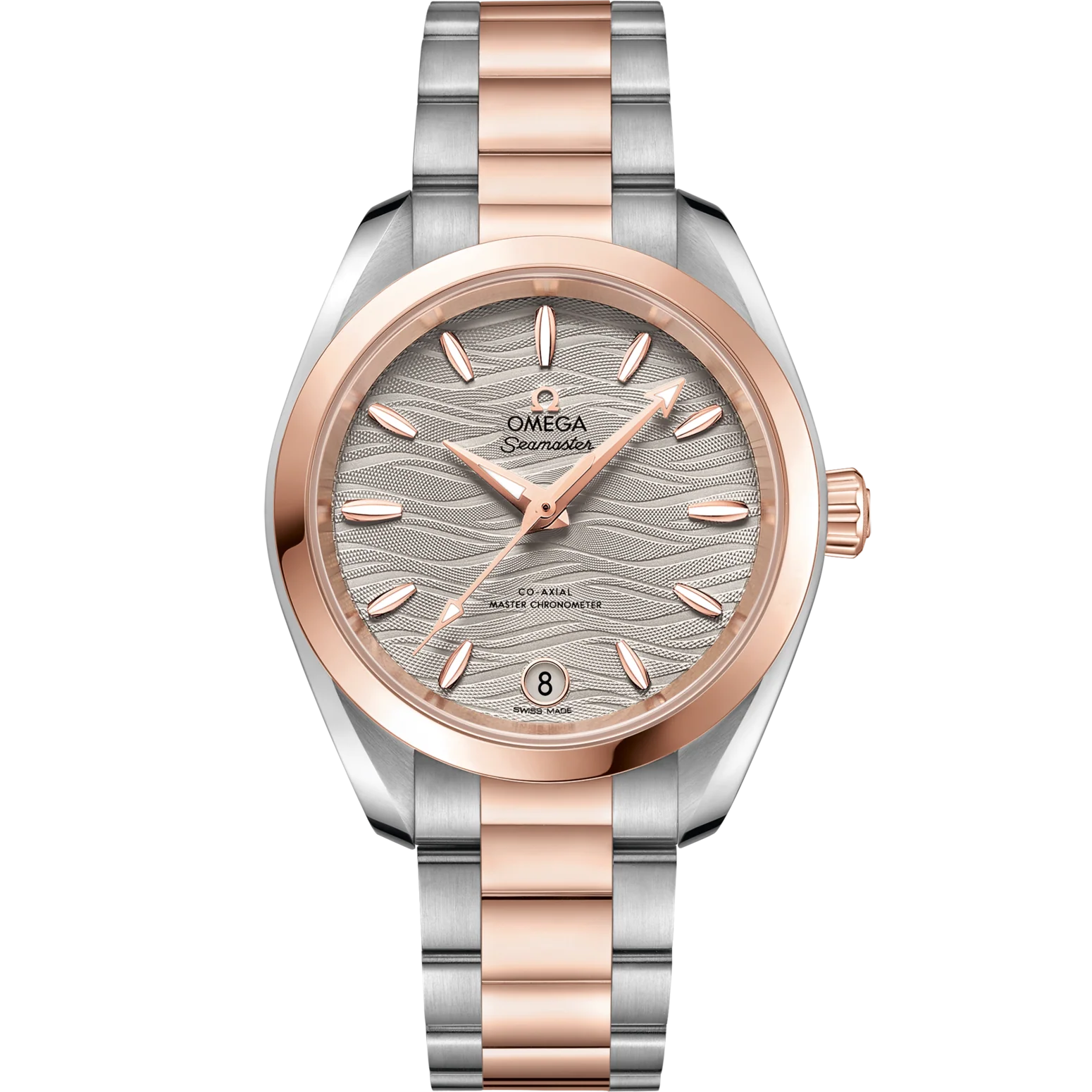 Omega Seamaster Aqua Terra 150M 34 mm Grey Dial Stainless Steel and Sedna™ 18k Rose Gold Bracelet 220.20.34.20.06.001