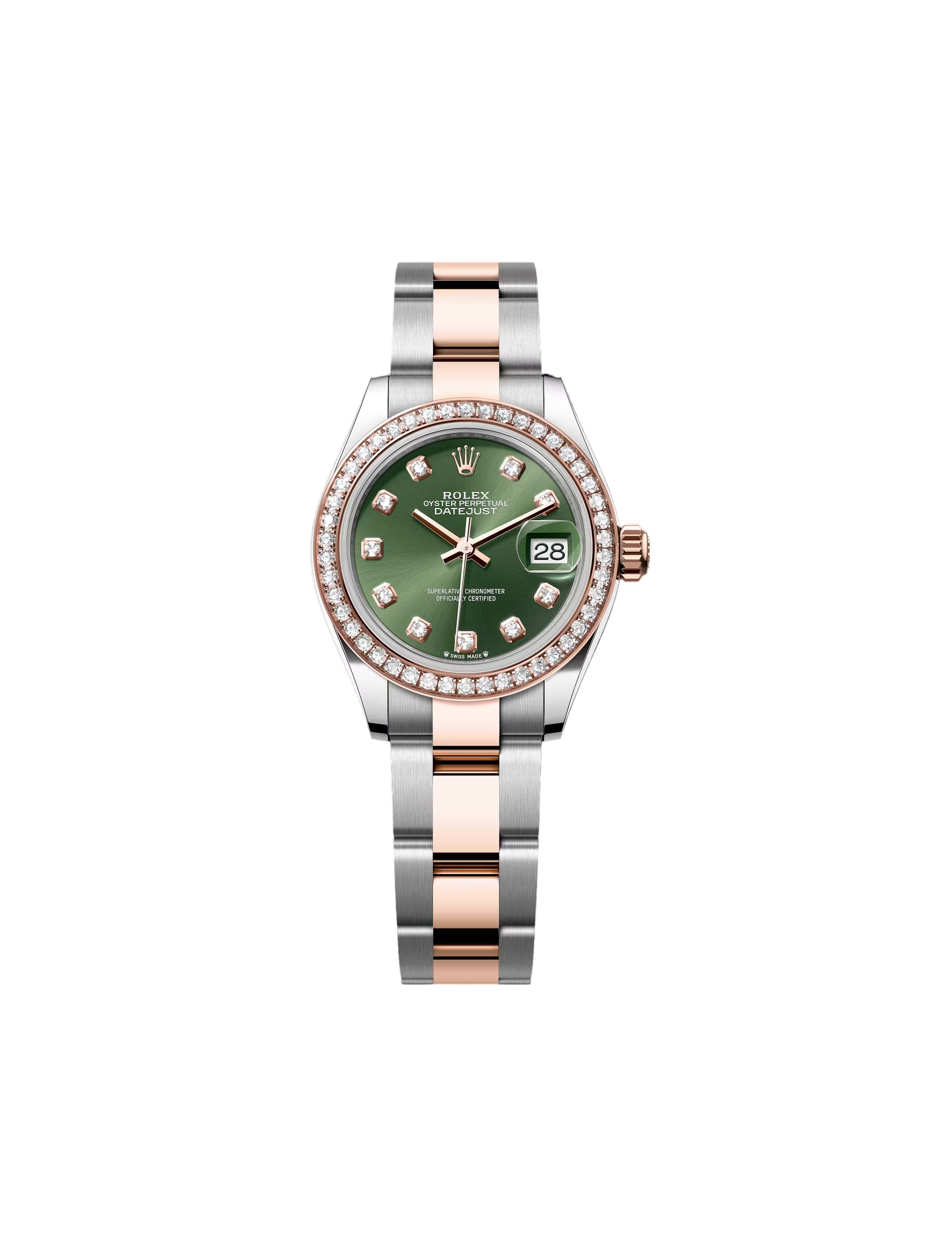 Rolex Lady-Datejust 28mm 279381RBR Green Diamond Dial Oyster Bracelet - Image 2