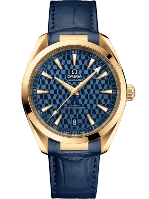 OMEGA Seamaster Aqua Terra 41mm Blue Dial 18k Yellow Gold Strap 522.53.41.21.03.001