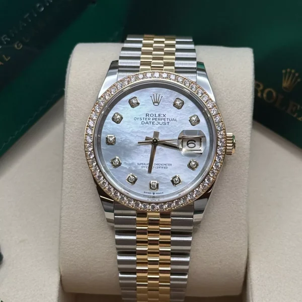 Rolex  Datejust 36mm 126283 White Mother-of-Pearl Dial Jubilee Bracelet Watch