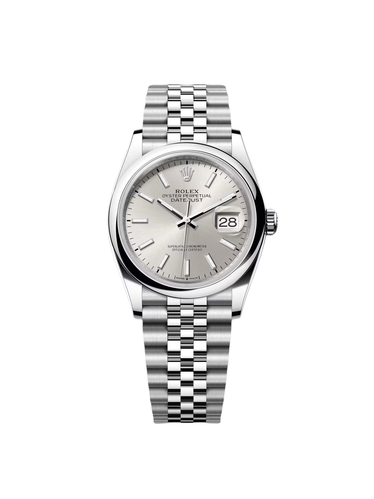 Rolex Datejust 36mm 126200 Oyster Perpetual Silver Dial Jubilee Stainless Steel