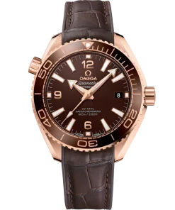 Omega Seamaster Planet Ocean 600M 39.5mm Brown Dial Sedna™ 18k Rose Gold Strap 215.63.40.20.13.001