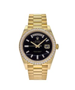 Alternative view of Rolex Day-Date 40mm Black Onyx Dial 228348RBR-0039