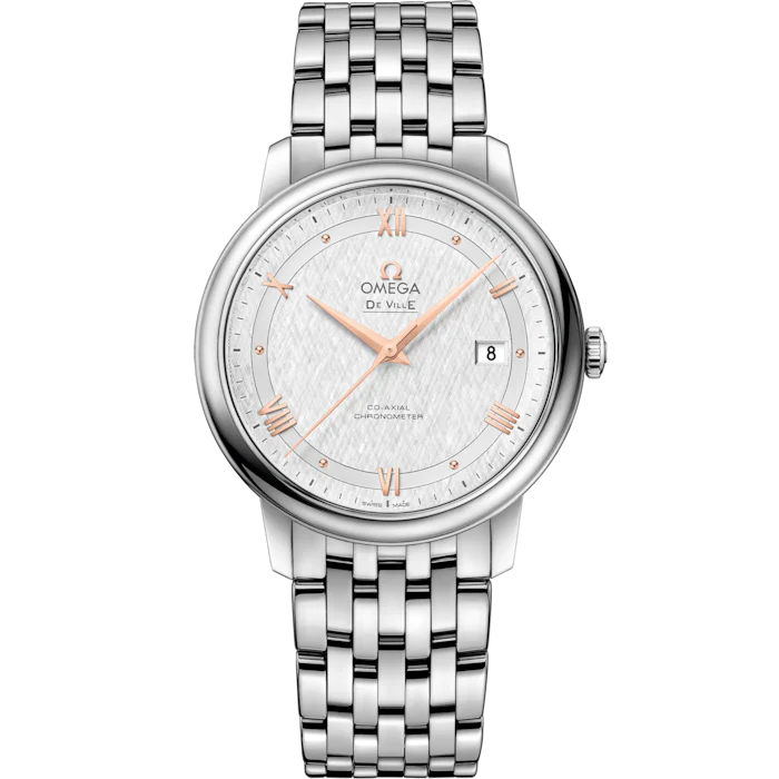 Omega De Ville Prestige 39.5mm Silver Dial Stainless Steel Bracelet 424.10.40.20.02.004