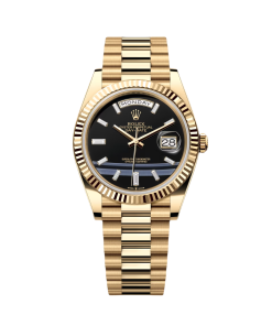 Rolex Yellow Gold President Day Date 40mm Onyx Diamond Dial - 228238