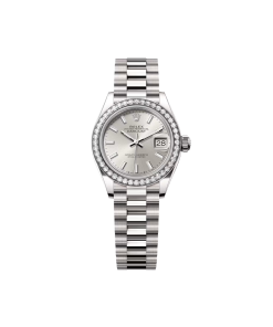 Rolex Lady-Datejust 28mm 279139RBR-0006 Silver Dial White Gold Bracelet