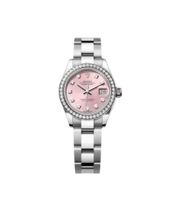 Alternative view of Rolex Lady-Datejust 28mm 279384RBR Pink Dial Oyster Bracelet