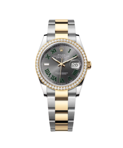 Alternative view of Rolex  Datejust 36mm 126283 Wimbledon Slate Dial Jubilee Bracelet Watch