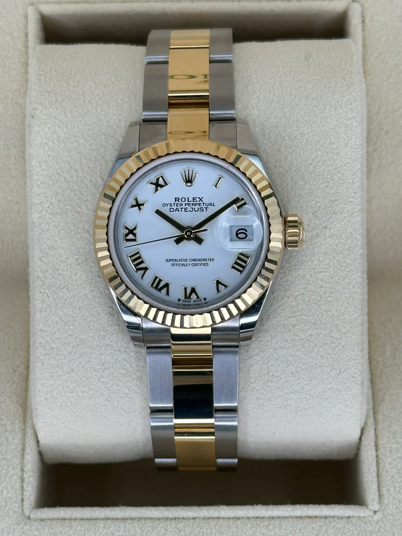 Rolex Lady-Datejust 28mm 279173 White Roman Dial Oyster Bracele - Image 3