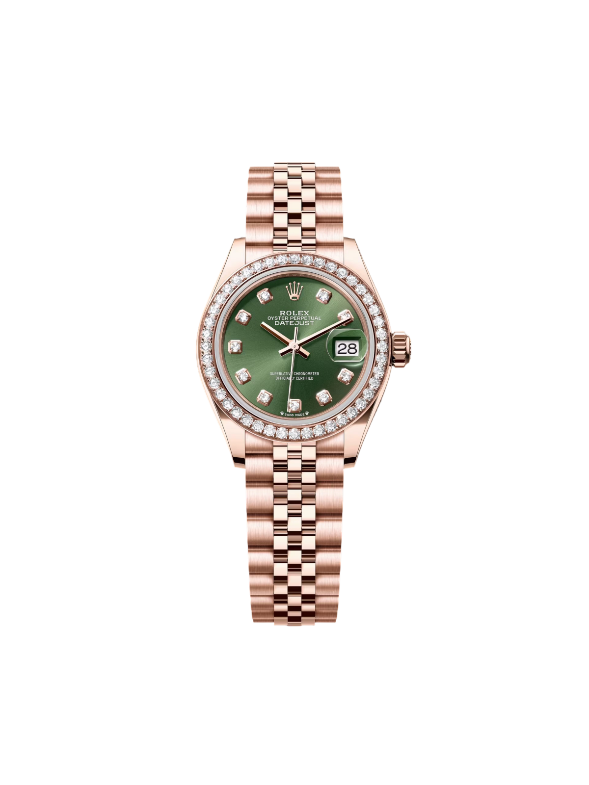 Rolex Lady-Datejust 28mm 279135RBR Olive Green Diamond Dial