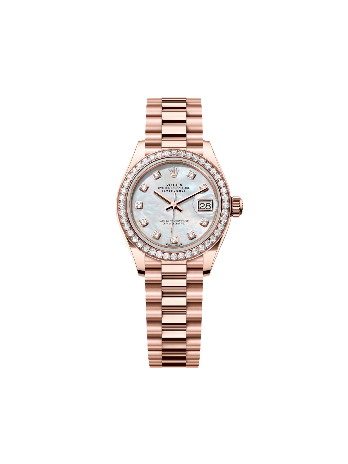 Rolex Lady-Datejust 28mm 279135RBR Mother Of Pearl Diamond Dial Jubilee Bracelet - Image 2