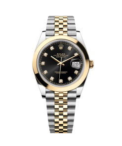 Alternative view of Rolex Datejust 41mm 126303 Black Diamond Oyster Steel and Yellow Gold Mens Watch