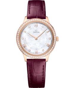 Omega De Ville Prestige 30mm White Dial with Diamonds Sedna™ 18k Rose Gold Strap 434.58.30.60.55.001