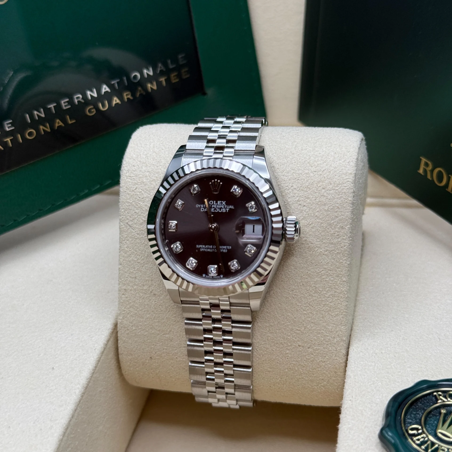 Rolex Lady-Datejust 28mm 279174 Dark Grey Diamond Dial Oyster Bracelet - Image 5