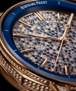 Alternative view of Audemars Piguet Code 11.59 Selfwinding Pink Gold Blue Sapphires & Diamond Dial 38 mm | 77410OR.ZZ.D343CR.01