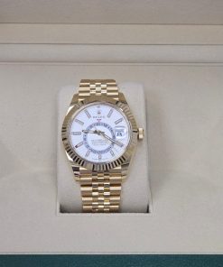 Alternative view of Rolex  Sky-Dweller 42mm 336938-0006 Yellow Gold White Dial Jubilee