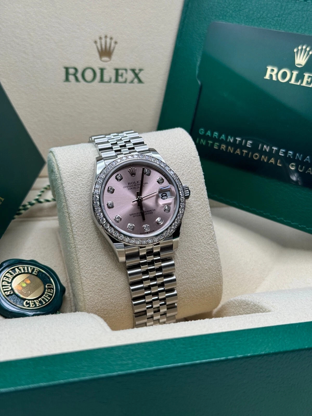 Rolex Lady-Datejust 28mm 279384RBR Pink Dial Oyster Bracelet - Image 8