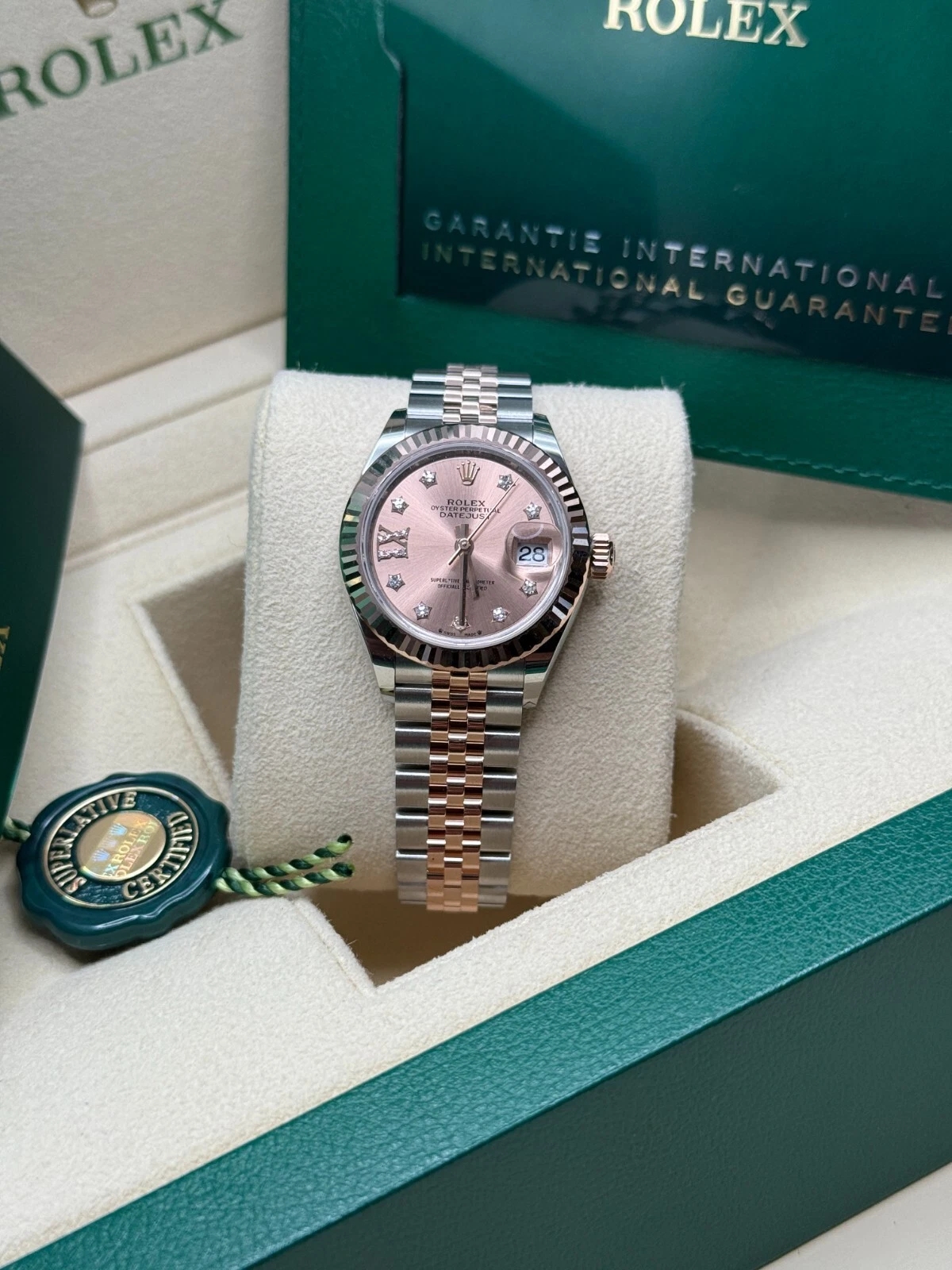 Rolex Lady-Datejust 28mm 279171 Rose-colour Diamond Set Oyster Stainless Steel and Rose Gold - Image 9