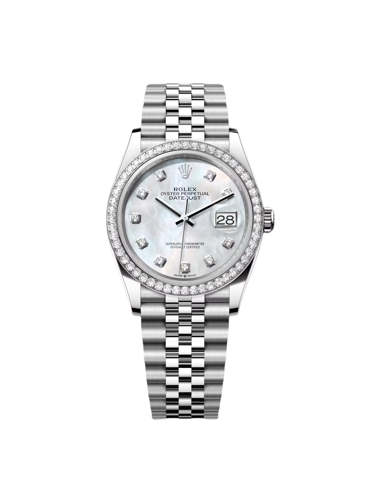 Rolex Datejust 36mm 126284 Mother-of-Pearl Dial Oyster Bracelet - Image 2