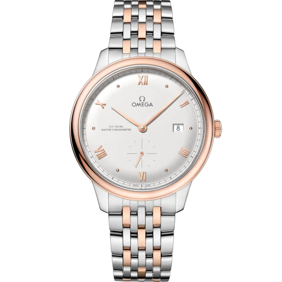 Omega De Ville Prestige 41mm Silver Dial Stainless Steel and Sedna™ 18k Rose Gold Bracelet 434.20.41.20.02.001