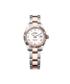 Alternative view of Rolex Lady-Datejust 28mm 279171 White Roman Oyster Stainless Steel and Rose Gold