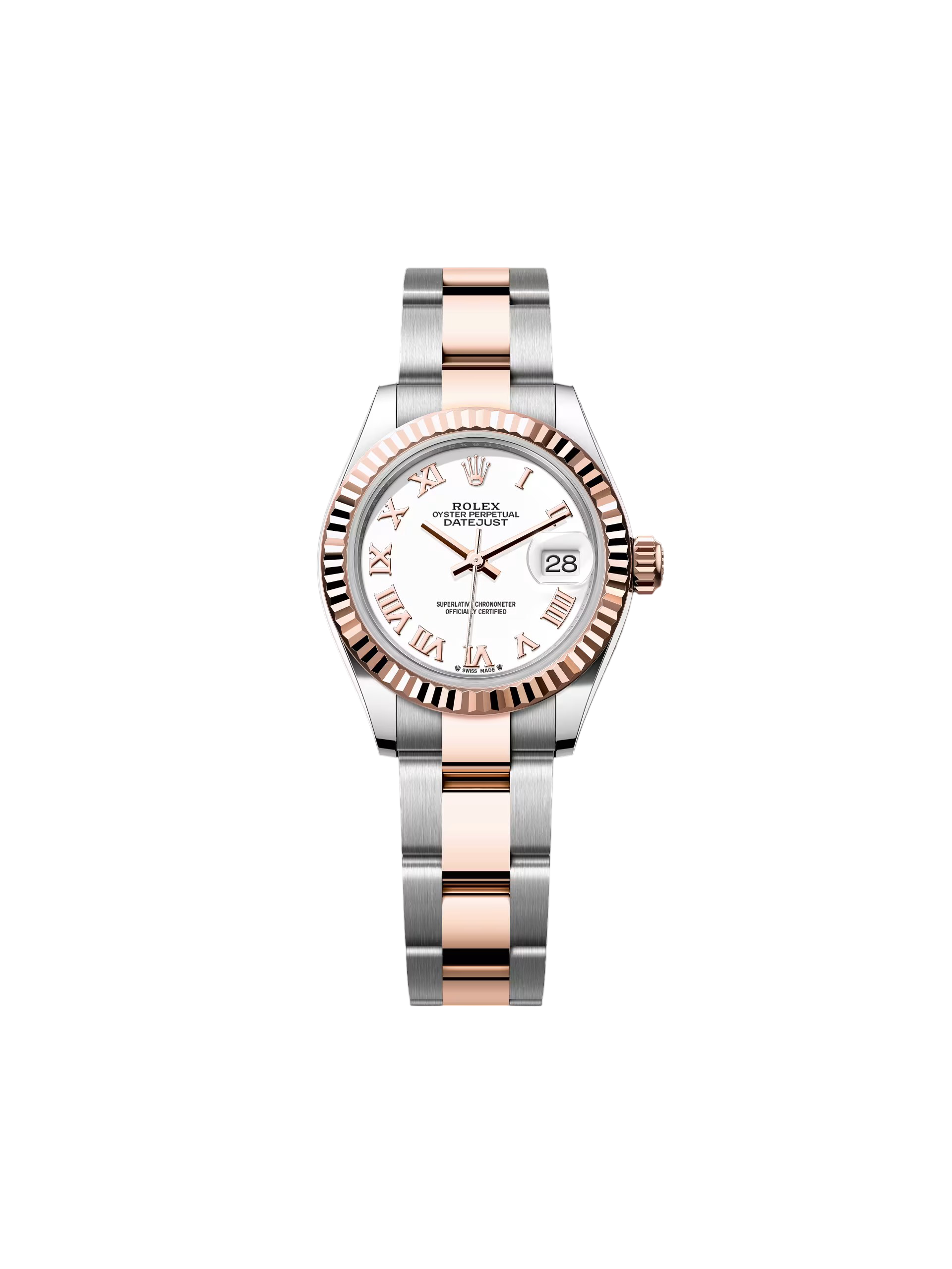 Rolex Lady-Datejust 28mm 279171 White Roman Oyster Stainless Steel and Rose Gold - Image 2