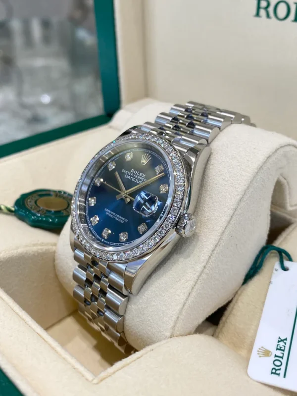 Rolex  Datejust 36mm 126284 Bright Blue Dial Jubilee Bracelet