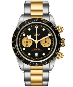 TUDOR Black Bay S&G 41mm Black/Gold Dial Men's Chronograph Bracelet Watch M79363N-0001